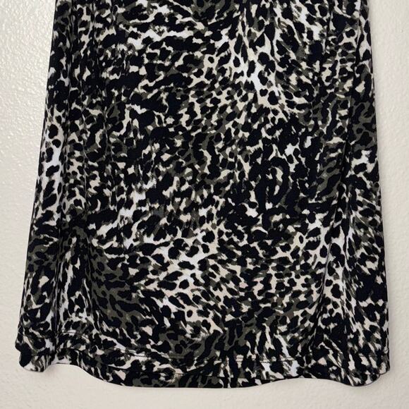 Alfani Isola Ricca Sleeveless Dress Cheetah Swirl Print black,gray,white Medium - Picture 12 of 15